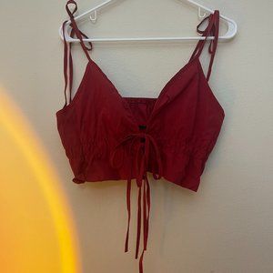 Shein Red Tie Top